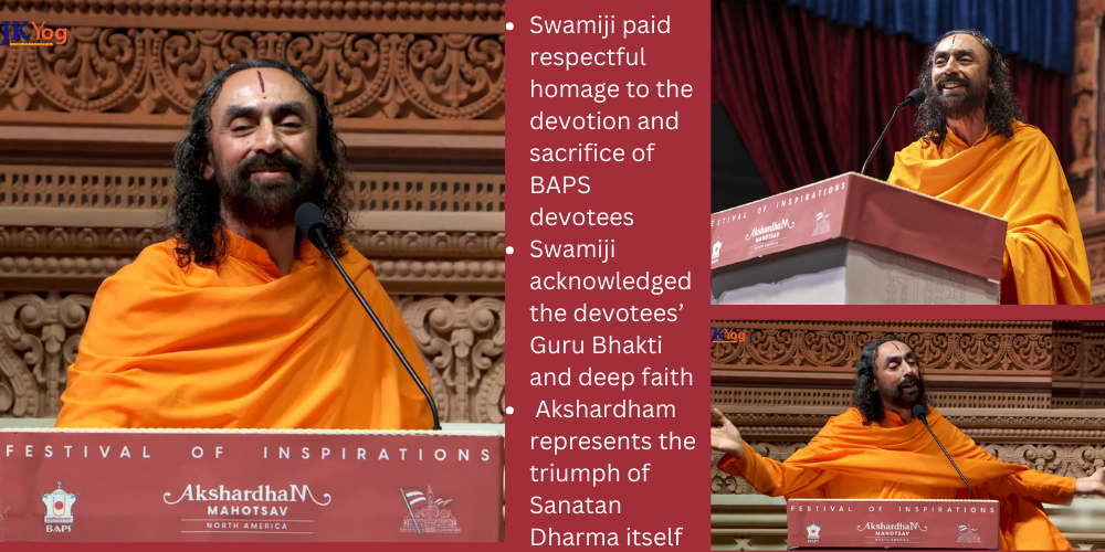 "Swami Mukundananda at Sanatan Dharma Celebration"