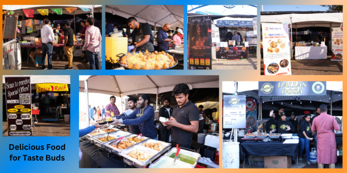 "Delicious Cuisine & Vendors at the Diwali Mela"