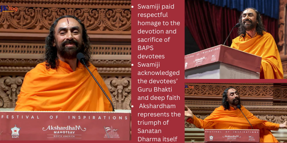 Swami Mukundananda Inspires Devotees at the Grand Celebration of Sanatan Dharma