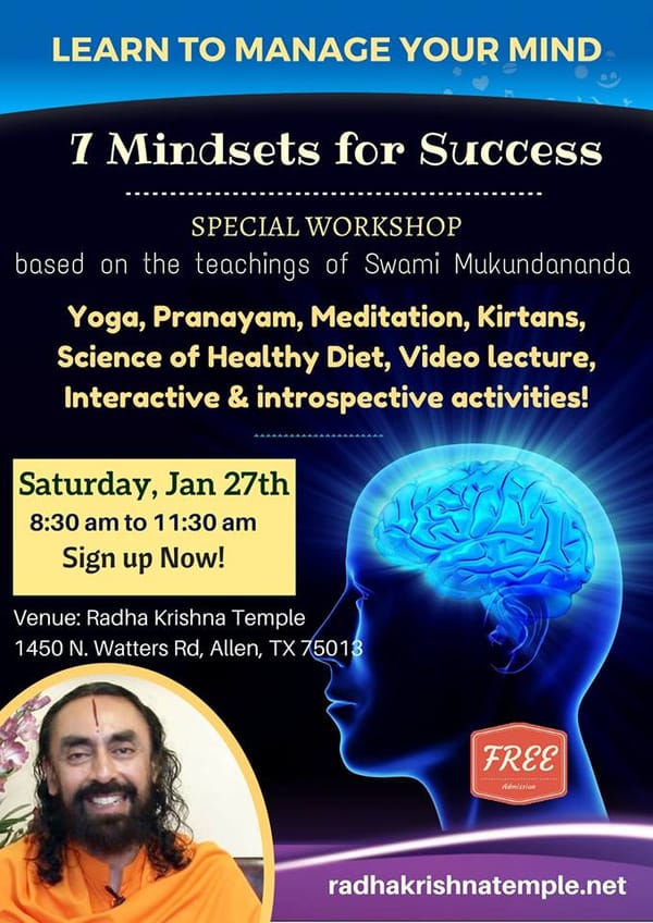 Workshop: 7 Mindsets for Success in Life and Beyond