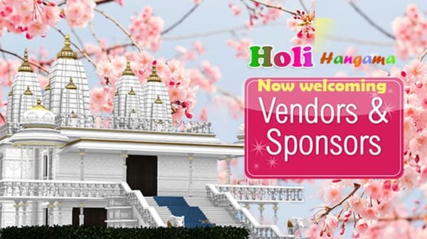 Holi Hangama 2017: Welcome- Sponsors And Vendors!