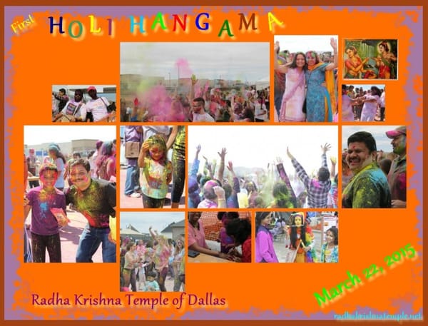 Colorful Impressions From 2015 Dallas Holi Hangama: First Dallas Festival of Colors at the New Hindu Temple Site in Allen TX