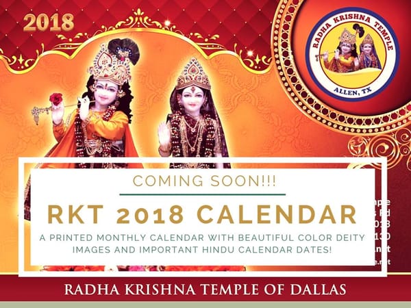 2018 Wishes From Radha Krishna Temple