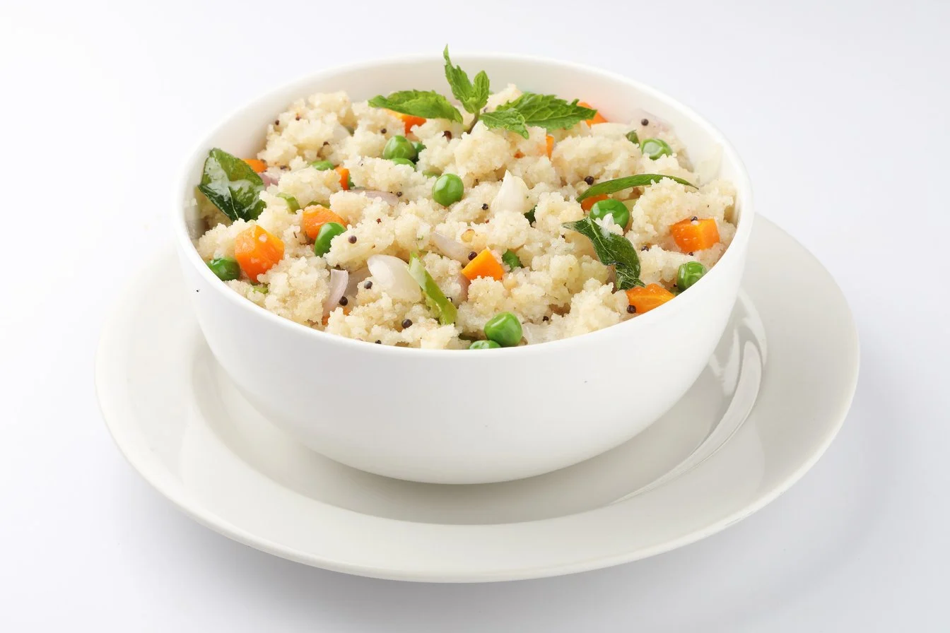 Rava Upma /Upma -South Indian vegetarian breakfast with semolina and vegetables